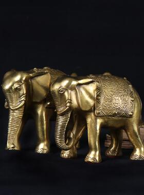 杨铜记 花象 财福对象 光身象 工艺品摆件 铜大象 吸水象