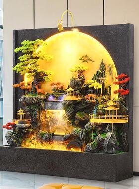 水幕墙流水墙隔断喷泉摆件客厅户外别墅庭院假山酒店景观鱼缸大堂