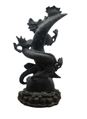 仿古做旧 铜龙 铜月亮龙 铜器 工艺品礼品 家居摆件