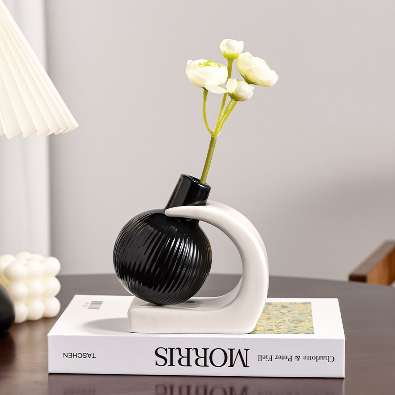 现代陶瓷小花瓶摆件客厅插花水培植物鲜花绿萝情绪稳定桌面装饰品,淘宝优惠券,粉丝福利购,淘宝优惠卷