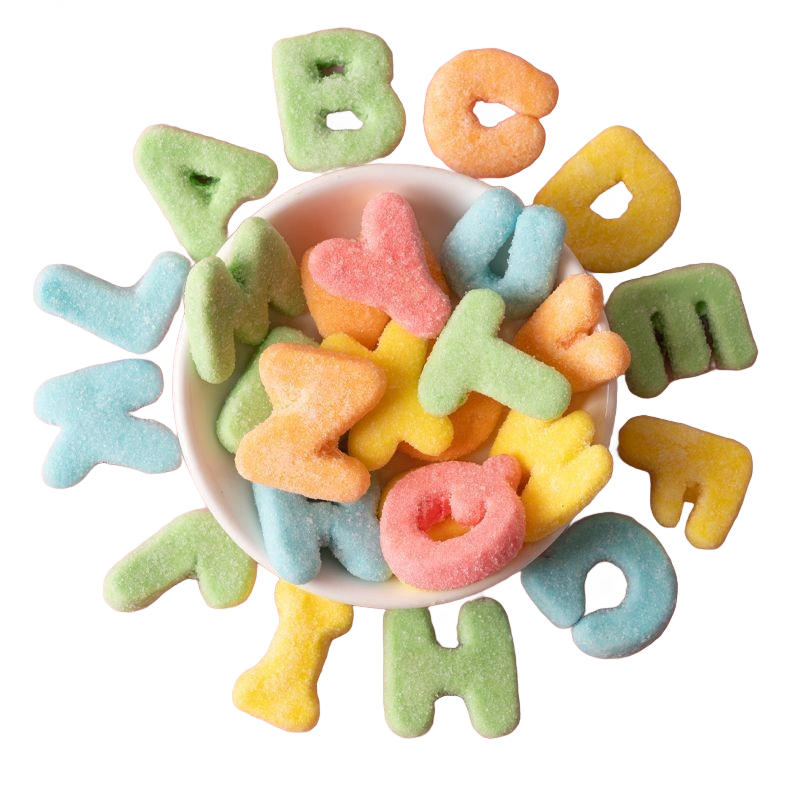 26字母酸砂软糖儿童零食 趣味学习字母表水果味橡皮糖混搭旗舰店 - 图3