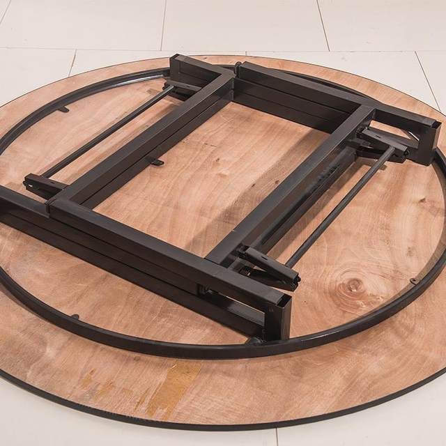 Pvc round table hotel folding large round table hotel 10 people 12 people 20 people commercial table multi-layer board home dining table