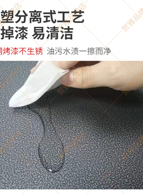 厨房黑色碳钢碗碟置物架多层货物大储物落地多层浴室放杂物收纳架