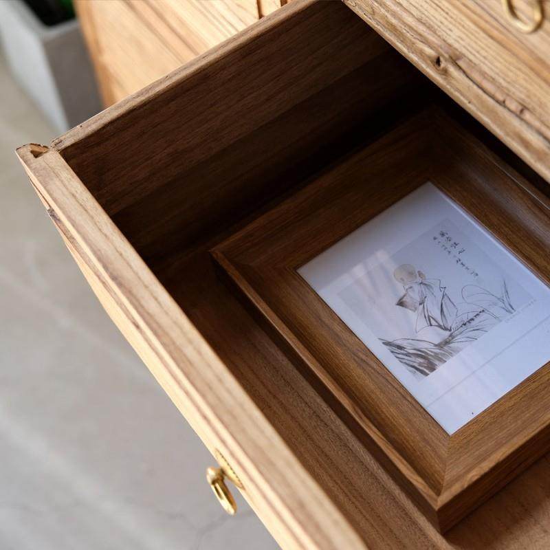 老榆木斗柜实木抽屉式收纳柜中式客厅多功能储物柜复古餐边柜矮柜,淘宝优惠券,粉丝福利购,淘宝优惠卷