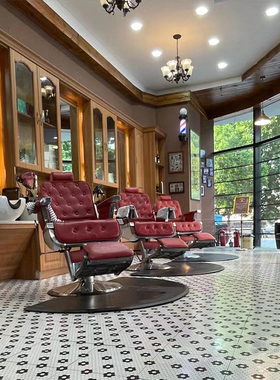 理发店镜台高端复古美发店剪发烫染镜子男士油头馆Barber专用镜台