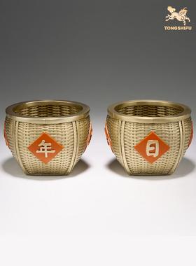 铜大师铜米缸白富铜缸铜饰品客厅入口带来财富和宝藏全铜储蓄罐聚