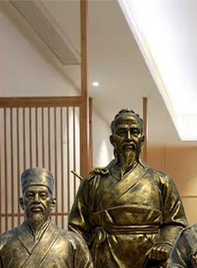 定制李时珍华佗雕塑玻璃纤维扁鹊张仲景雕像人物铸铜孙思邈名医摆