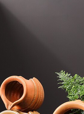 生态缸古法养鱼循环水流水陶罐鱼缸造景装饰摆饰鱼池出水口过滤器