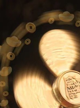 风生水起铜风车摆件家居装饰财源广进迷你小风扇开 运礼物工艺礼