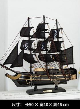 新品一帆风顺帆船模型摆件