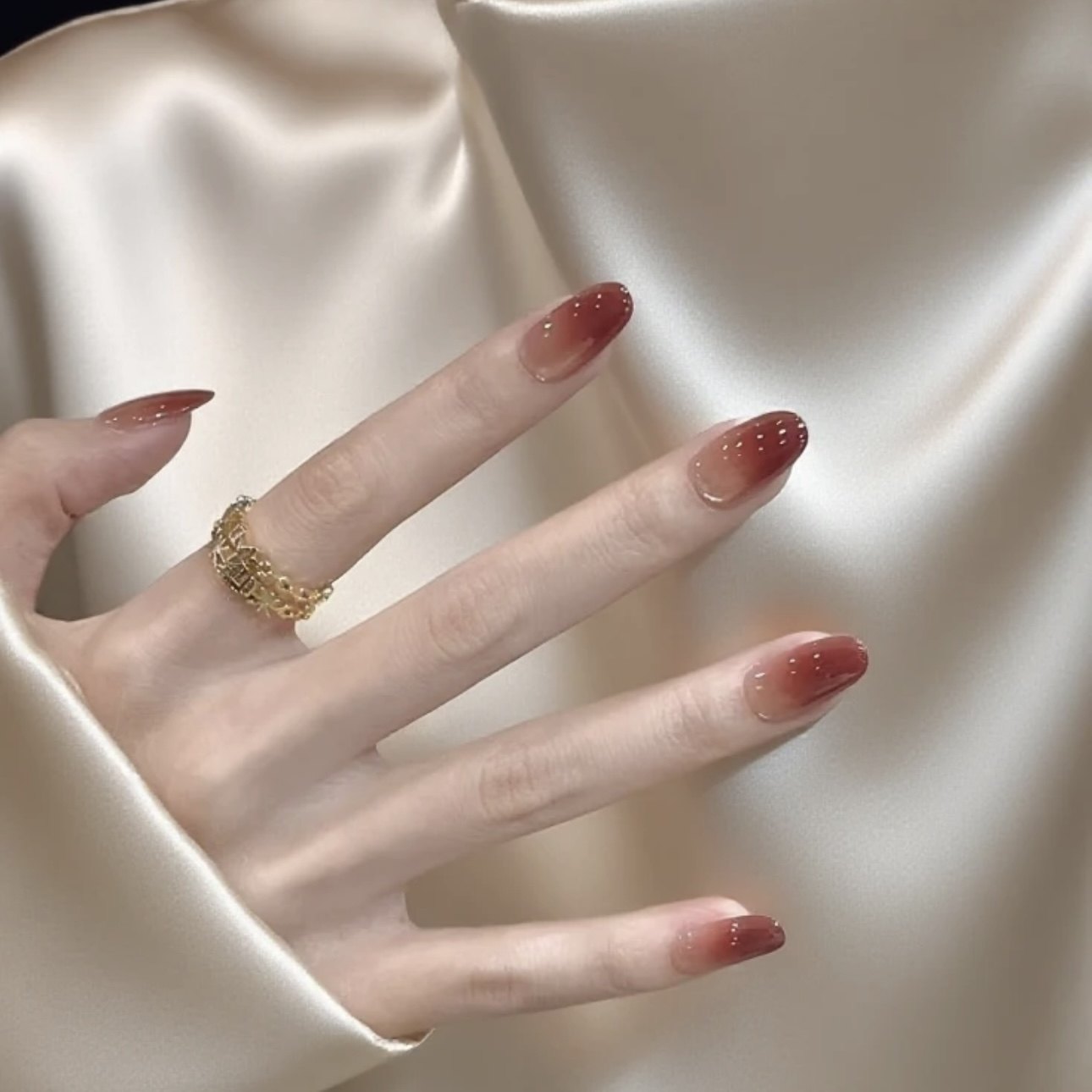 【彩她】桃色晕染美甲猫眼显白手工穿戴甲贴片成品百搭气质秋冬,淘宝优惠券,粉丝福利购,淘宝优惠卷