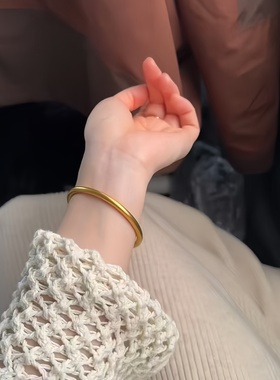 金店同款沙金仿真金传承素圈手镯