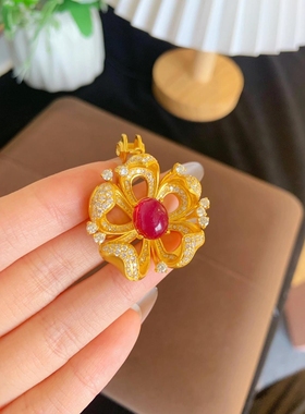 古法点钻岁岁青莲吊坠