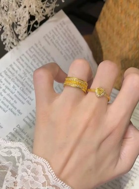 法式复古璀璨星河穗穗平安戒指