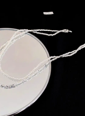 法式复古圆珠珍珠项链时尚气质个性锁骨链ins简约小众设计感项饰