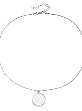 欧美饰品 复古圆蛇链白色仿贝母项链女 秋冬新款卫衣毛衣链