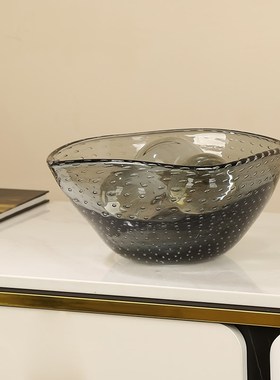 轻奢琉璃气泡果盘大师手作艺术品客厅酒店样板间玄关桌面茶几摆件