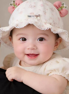 婴儿春秋薄款遮阳防晒公主渔夫帽