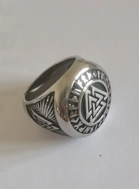 r0979-02 欧美个性复古北欧维京海盗男士钛钢戒指
