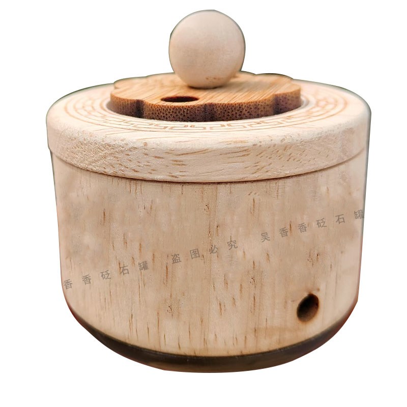 砭石温灸罐艾灸盒新型随身灸按摩实木可悬灸面部背部胸部腰腹脖颈 - 图3