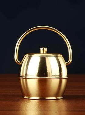 铜欣祥 黄铜摆件《百年好合套装》结婚套装 子孙桶 一桶金嫁妆礼