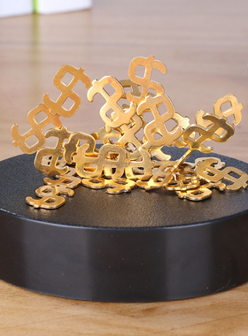 创意磁力雕塑客厅酒柜电视柜家居装饰品办公桌面新奇特磁力摆件小