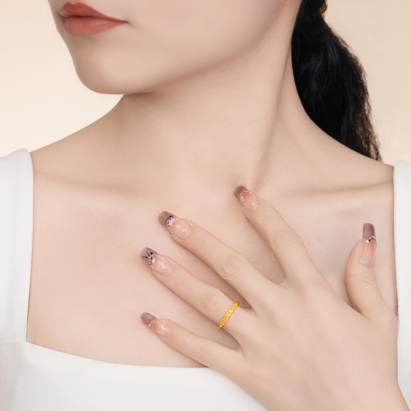 水贝黄金官方旗舰店足金999麦穗戒指女款纯金素戒子小克重礼物,淘宝优惠券,粉丝福利购,淘宝优惠卷