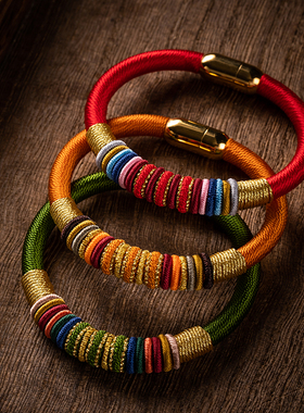 九乘迦叶金刚手绳平安女国风编织手链红绳情侣男女本命年2023兔年