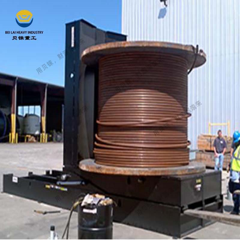 90度翻转平台大载重线圈L型反转平台100吨倾斜器V型面液压翻转机 - 图0