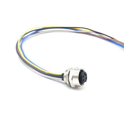 7/8 2-6芯设备板前安装连接器PCB焊板后锁公座母座防水3P4P5P插头 - 图0