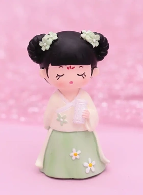 宫廷风格格娃娃创意摆件古风佳人小摆设汉服心女孩女生日礼物