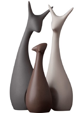 北欧家居装饰陶瓷摆件简约客厅桌面酒柜装饰品创意结婚礼物小摆设