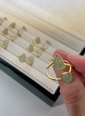 葫芦戒指轻奢高级感小众设计感开口可调节戒圈女