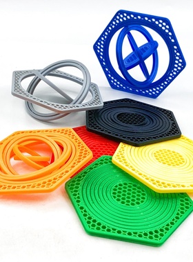 3D打印创意十足一物多用的陀螺仪杯垫解压玩具陀螺仪可当杯垫摆件