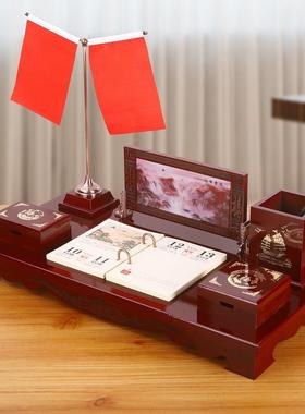 办公室桌面摆饰创意招财笔筒领导送礼定制