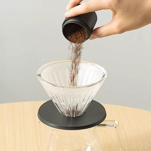 泰摩 玻璃冰瞳 手冲咖啡v60滤杯 家用煮咖啡壶咖啡器具套装过滤器 - 图1