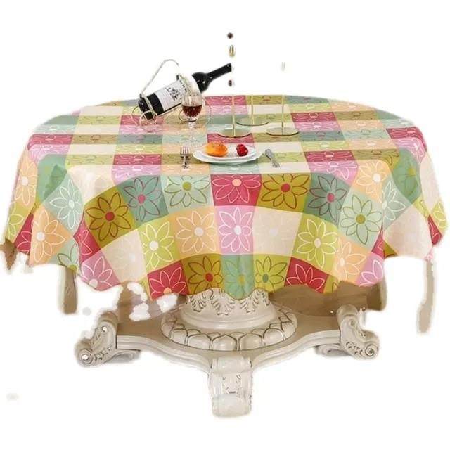 圆桌桌布防水防油圆桌子餐桌布饭店台布餐厅圆形家用塑料圆桌布,淘宝优惠券,粉丝福利购,淘宝优惠卷