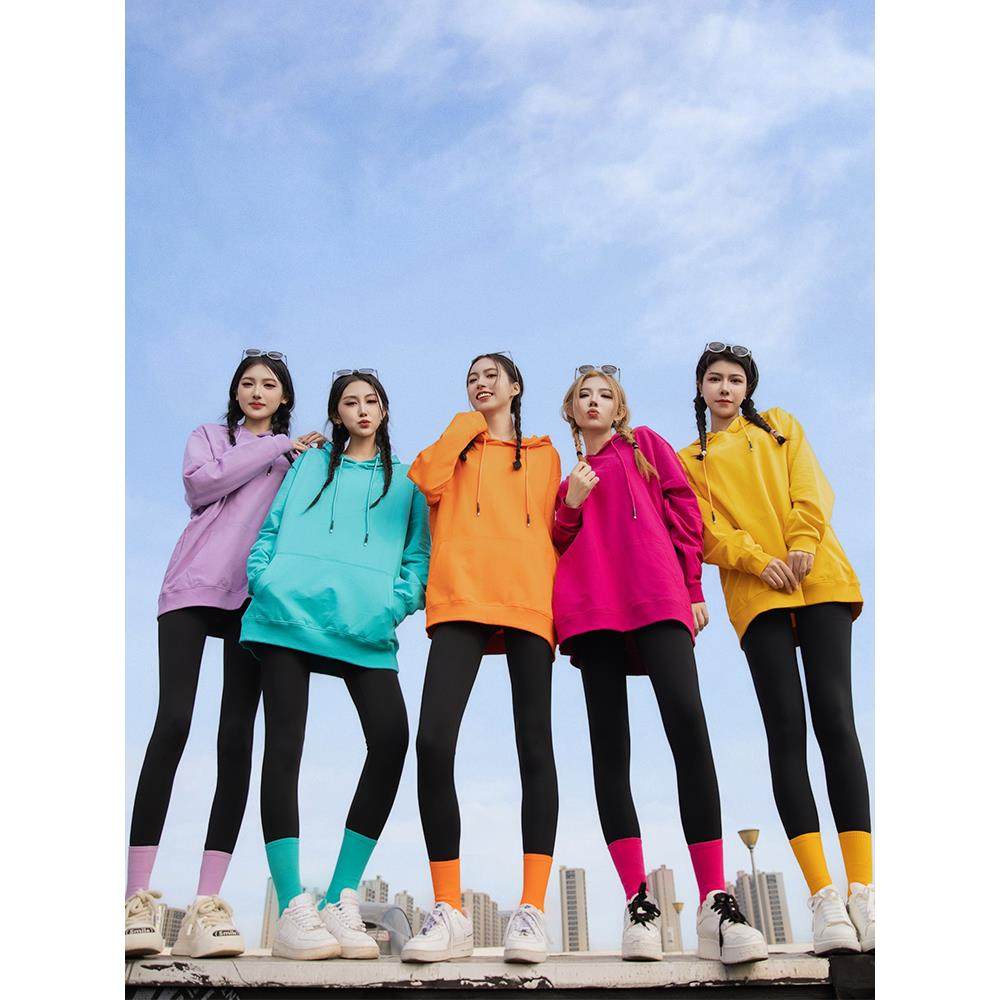 糖果彩色姐妹宽松连帽套头多人纯色卫衣女班服闺蜜装团体旅游拍照,淘宝优惠券,粉丝福利购,淘宝优惠卷