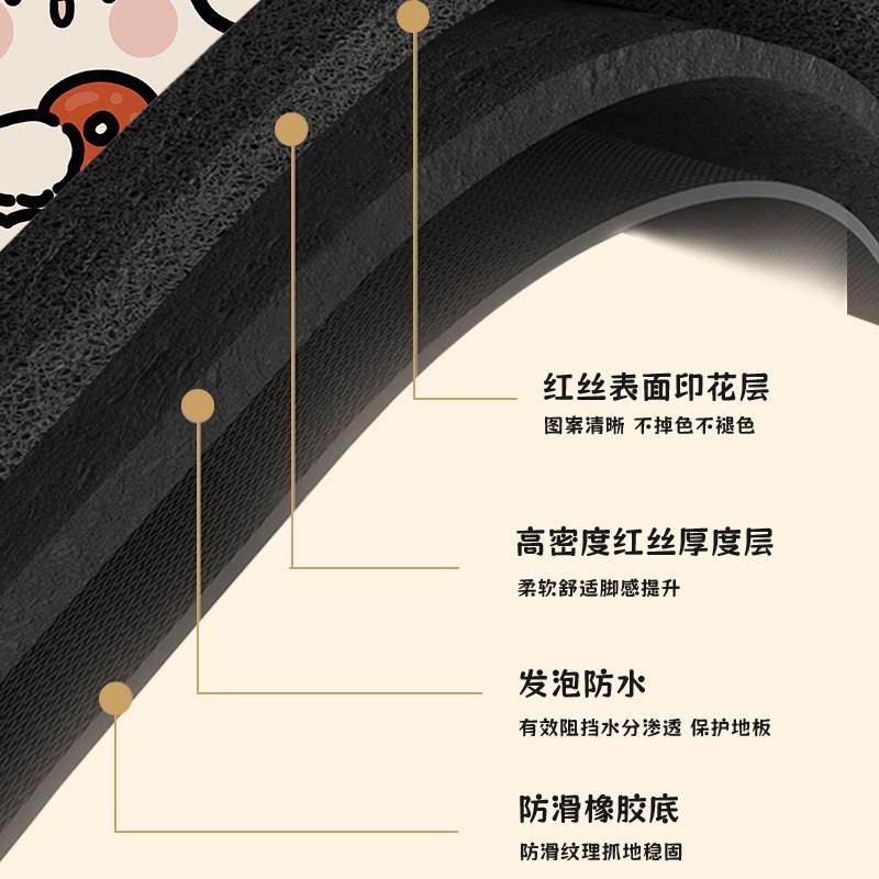 卡通丝圈地垫入户门垫2025新款玄关门口脚垫免洗防滑可裁剪进门垫,淘宝优惠券,粉丝福利购,淘宝优惠卷