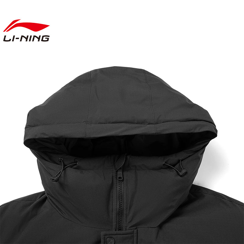 LINING李宁男子韦德生活运动休闲羽绒服外套AYMV063-1 - 图1