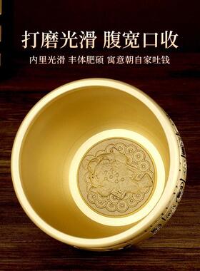精品黄铜米缸摆件百福缸聚宝盆百富缸百福桶公司开业礼物乔迁新居