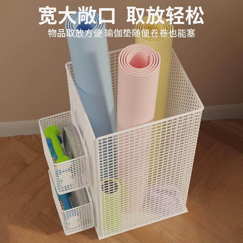 瑜珈垫收纳筐带轮家用健身小工具置物架子健身房运动工具脏衣篮子,淘宝优惠券,粉丝福利购,淘宝优惠卷