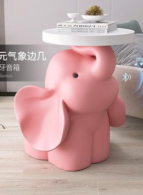 大象客厅大型落地摆件电视柜旁茶几沙发托盘装饰床头边几乔迁礼物