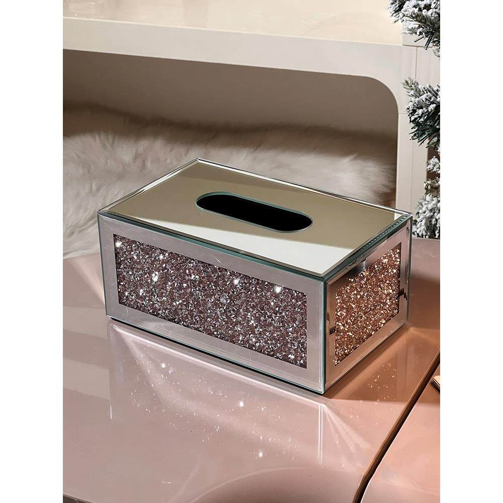 纸巾盒客厅高档抽纸盒轻奢高级感纸巾收纳盒家用茶几纸抽摆件镶钻,淘宝优惠券,粉丝福利购,淘宝优惠卷