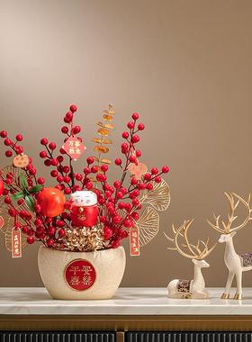 2025新年过年春节装饰品招财进宝乔迁新居礼品客厅电视柜家居摆件