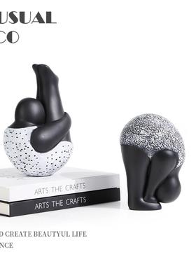 现代简约创意抽象体操人物摆件样板房售楼处客厅书房卧室饰品摆设