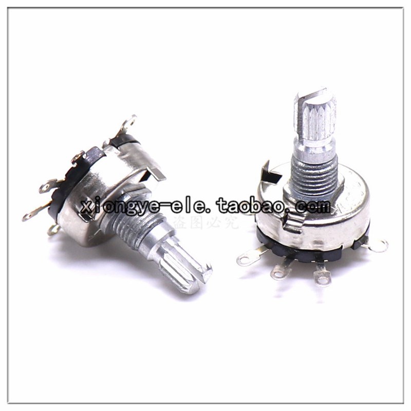 五脚旋转开关电位器B250K铁壳引脚灯饰电动优比熊玩具音量开关 - 图0