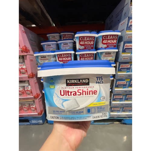 科克兰洗碗机洗涤块115块装Costco山姆代购 多效清洁进口家庭装 - 图0