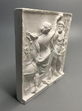 北欧复古罗马大力神雕塑石膏像平面浮雕艺术品桌面摆件扩香石礼品