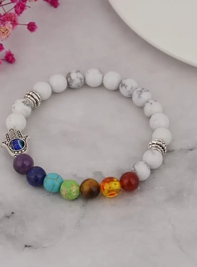 2023瑜伽岩手掌手链饰品配饰8mm直供